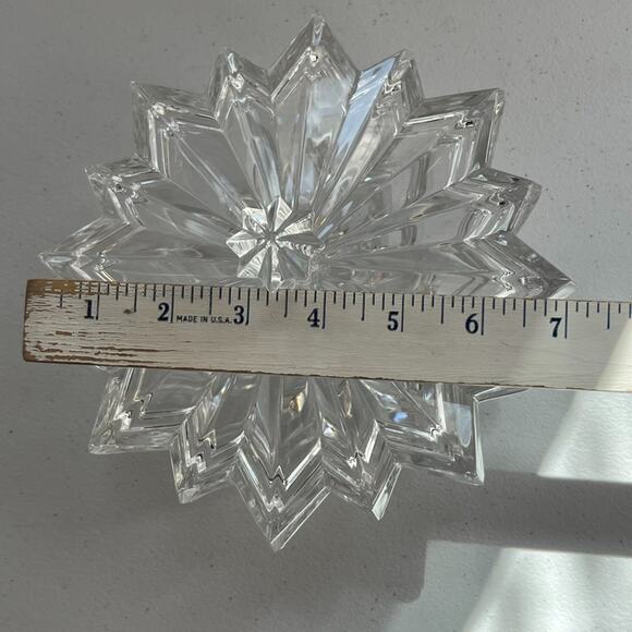 Crystal Box Star With Heavy Lead Shaped Clear Cut Trinket/Jewelry - Picture 13 of 14
